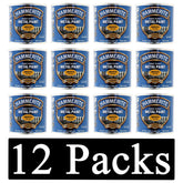 12X Hammerite Smooth Yellow Paint 250ml Tin Paint